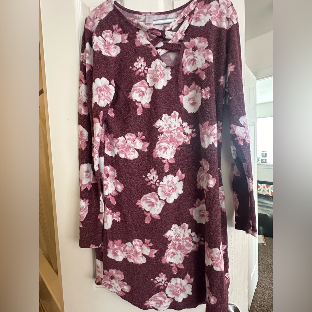 Pink floral Dress